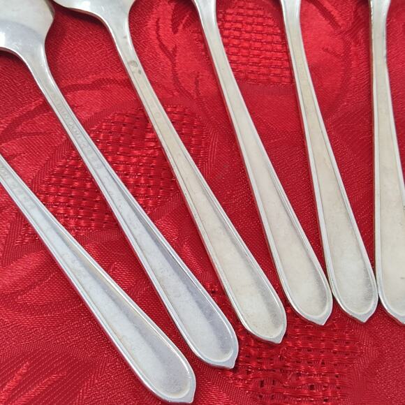 10X Silver Plate Teaspoons Nobility Plate Royal Rose Oneida - Picture 14 of 15